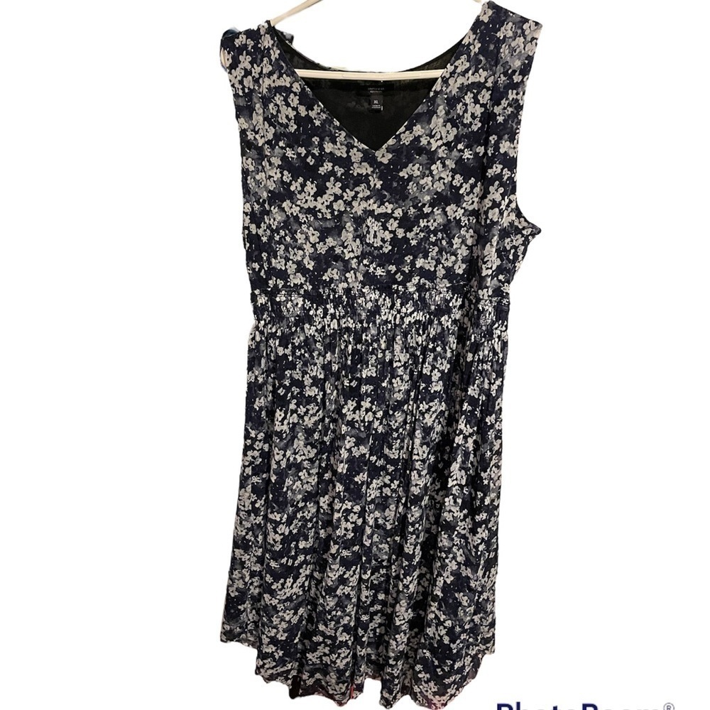 SIMPLY Vera Vera Wang Floral Sleeveless Short Sleeve Mesh Lined Dress‎